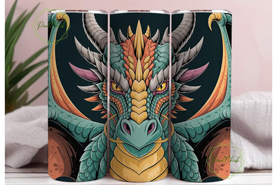 Majestic Dragon 20oz Tumbler Wrap Sublimation PixelChick 