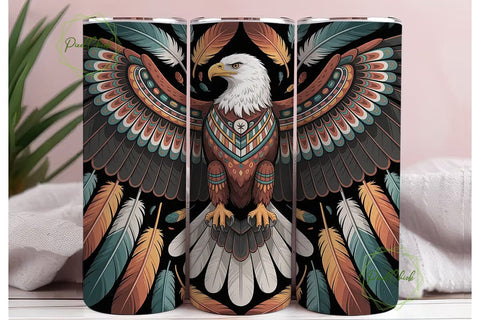 Majestic Eagle 20oz Tumbler Wrap Sublimation PixelChick 