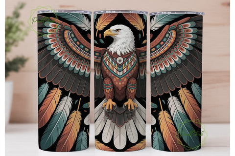 Majestic Eagle 20oz Tumbler Wrap Sublimation PixelChick 