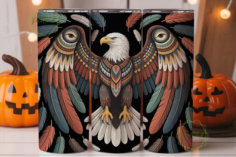 Majestic Eagle 20oz Tumbler Wrap Sublimation PixelChick 