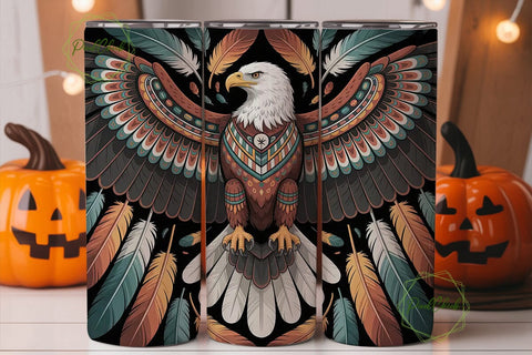Majestic Eagle 20oz Tumbler Wrap Sublimation PixelChick 