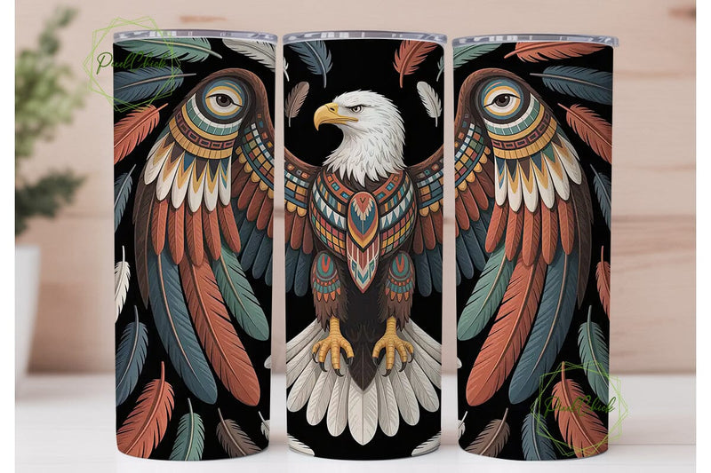 Majestic Eagle 20oz Tumbler Wrap Sublimation PixelChick 