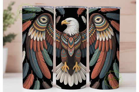 Majestic Eagle 20oz Tumbler Wrap Sublimation PixelChick 