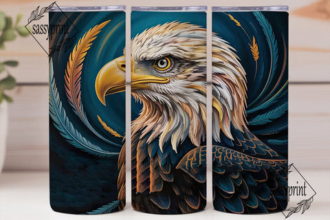 Majestic Eagle 20oz Tumbler Wrap Sublimation sassyprint 