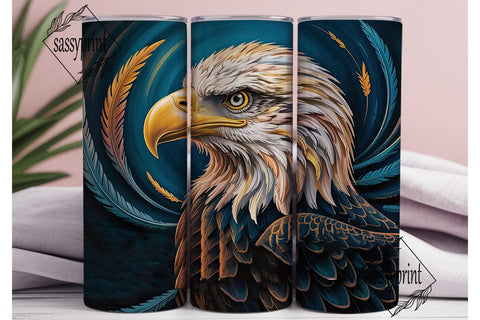 Majestic Eagle 20oz Tumbler Wrap Sublimation sassyprint 