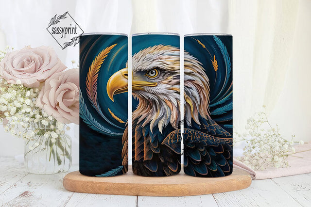 Majestic Eagle 20oz Tumbler Wrap Sublimation sassyprint 