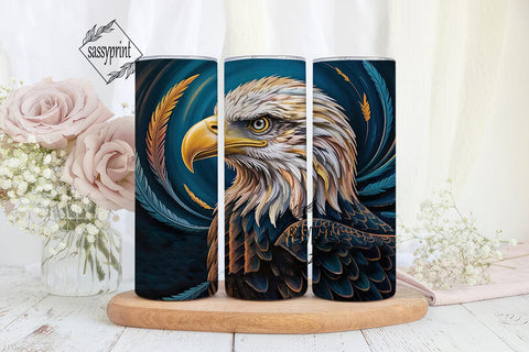 Majestic Eagle 20oz Tumbler Wrap Sublimation sassyprint 