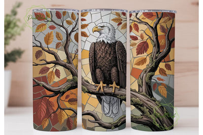 Majestic Eagle Autumn 20oz Tumbler Wrap Sublimation PixelChick 