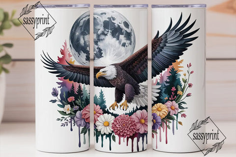 Majestic Eagle Tumbler Wrap Sublimation sassyprint 