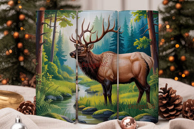Majestic Elk 20oz Tumbler Wrap Sublimation DesignSVG 