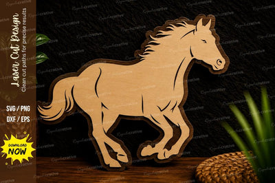 Majestic Horse Silhouette Laser Cut Svg Design SVG Regulrcrative 