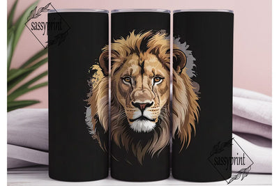 Majestic Lion 20oz Tumbler Wrap Sublimation sassyprint 