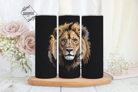 Majestic Lion 20oz Tumbler Wrap Sublimation sassyprint 