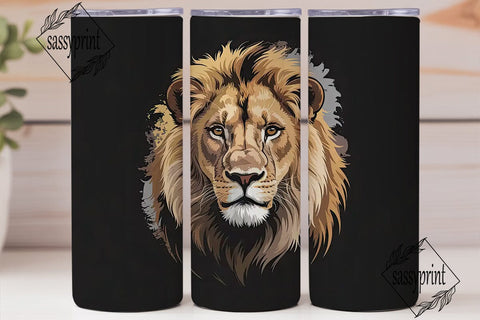 Majestic Lion 20oz Tumbler Wrap Sublimation sassyprint 
