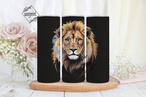Majestic Lion 20oz Tumbler Wrap Sublimation sassyprint 