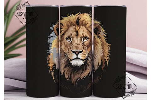 Majestic Lion 20oz Tumbler Wrap Sublimation sassyprint 