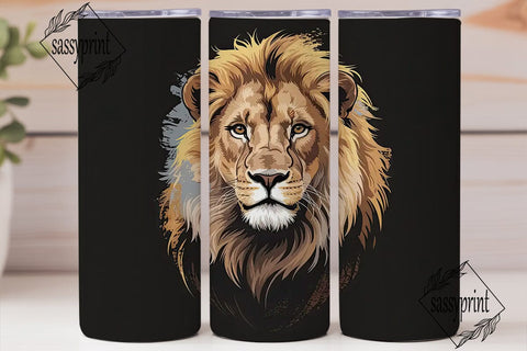 Majestic Lion 20oz Tumbler Wrap Sublimation sassyprint 