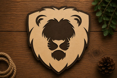 Majestic Lion Shield Laser Cut Svg File Design SVG Regulrcrative 