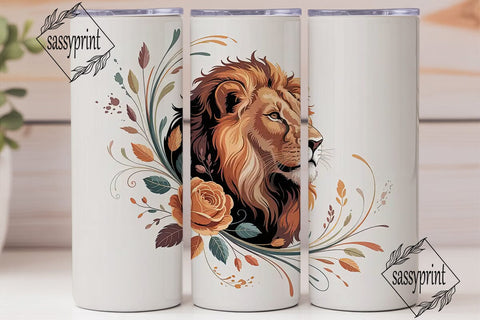 Majestic Lion Tumbler Wrap Sublimation sassyprint 