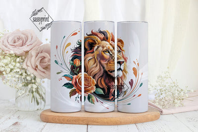 Majestic Lion Tumbler Wrap Sublimation sassyprint 
