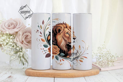 Majestic Lion Tumbler Wrap Sublimation sassyprint 