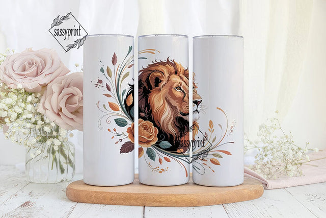 Majestic Lion Tumbler Wrap Sublimation sassyprint 