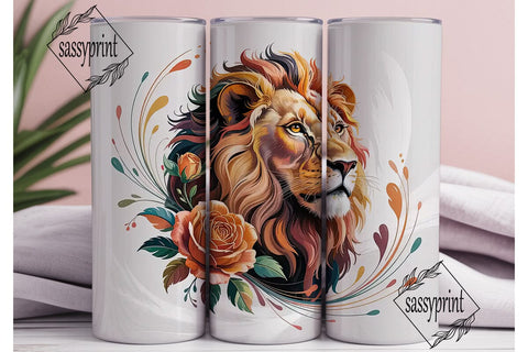 Majestic Lion Tumbler Wrap Sublimation sassyprint 