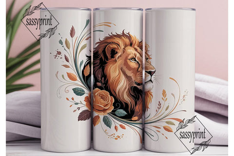 Majestic Lion Tumbler Wrap Sublimation sassyprint 