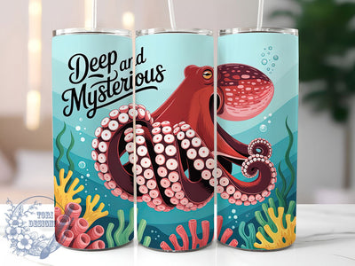 Majestic Octopus Sea 20oz Tumbler, Majestic Octopus, Deep Sea, Sea Life, Tumbler Wrap, Sublimation Design, Marine Theme Sublimation ToriDesigns 