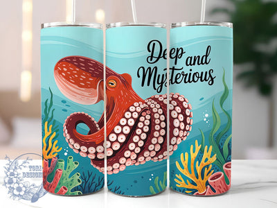 Majestic Octopus Sea 20oz Tumbler, Majestic Octopus, Deep Sea, Sea Life, Tumbler Wrap, Sublimation Design, Marine Theme Sublimation ToriDesigns 