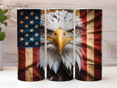 Majestic & Proud Eagle Tumbler, American Flag PNG, Patriotic Tumbler Design, 20oz USA Eagle Wrap, Bald Eagle Sublimation, Freedom Tumbler PNG, USA Pride Tumbler Wrap Sublimation Lara' s Designs 