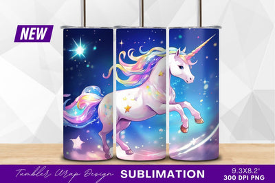 Majestic rainbow mane unicorn tumbler png Sublimation Regulrcrative 