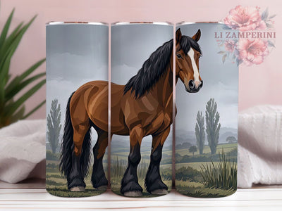 Majestic Shire Mood 20oz Tumbler, Shire Horse, Majestic Theme, Mood Design, Equestrian Style, Rustic Aesthetic, Skinny Tumbler, Sublimation PNG Sublimation Li Zamperini 