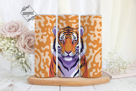 Majestic Tiger 20oz Tumbler Wrap Sublimation sassyprint 