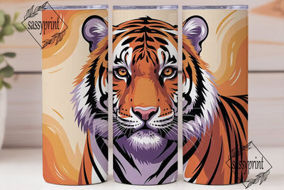 Majestic Tiger 20oz Tumbler Wrap Sublimation sassyprint 
