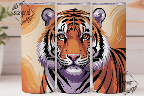 Majestic Tiger 20oz Tumbler Wrap Sublimation sassyprint 
