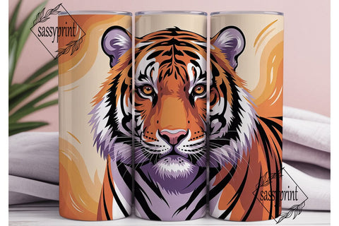 Majestic Tiger 20oz Tumbler Wrap Sublimation sassyprint 