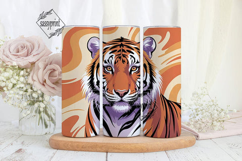 Majestic Tiger 20oz Tumbler Wrap Sublimation sassyprint 
