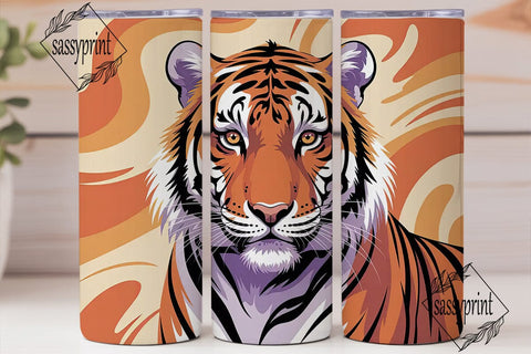 Majestic Tiger 20oz Tumbler Wrap Sublimation sassyprint 