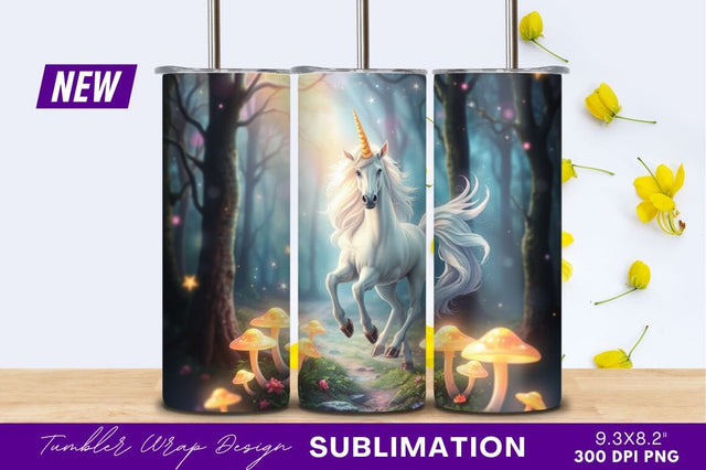 Majestic Unicorn In Enchanted Forest Scene Sublimation Regulrcrative 