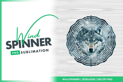 Majestic wolf in winter forest round Sublimation Regulrcrative 