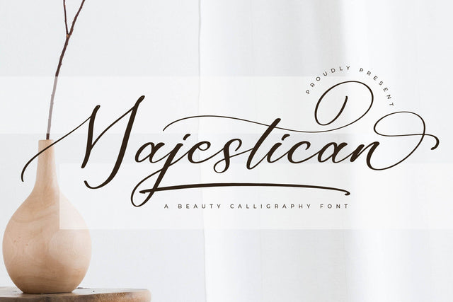 Majestican - Beauty Calligraphy Font Font Letterena Studios 