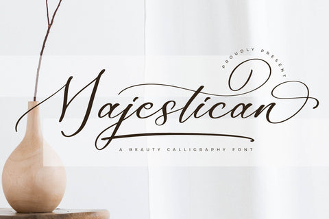 Majestican - Beauty Calligraphy Font Font Letterena Studios 