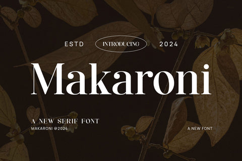 Makaroni - Classy & Stylish Serif Font studioalmeera 