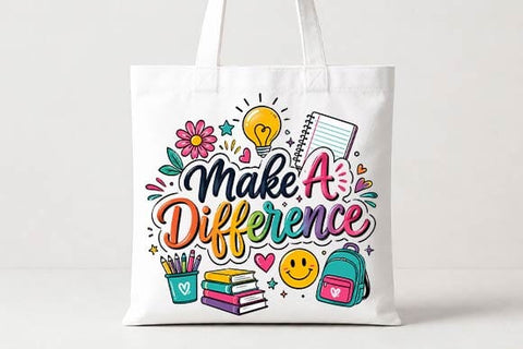 Make A Difference Teacher PNG | Inspirational Sublimation Design SVG BillahCrafts 