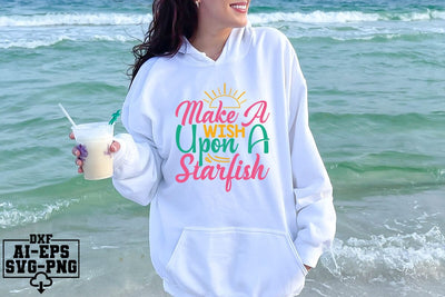 Make A Wish Upon A Starfish Svg Cut Files Creative Art SVG CraftlabSvg55 