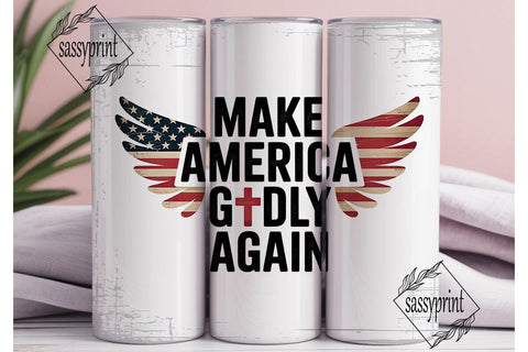 Make America Godly 20oz Tumbler Wrap Sublimation sassyprint 