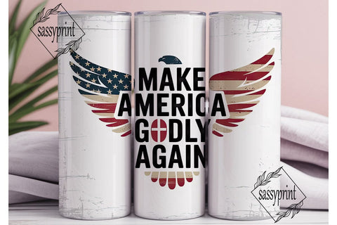 Make America Godly 20oz Tumbler Wrap Sublimation sassyprint 