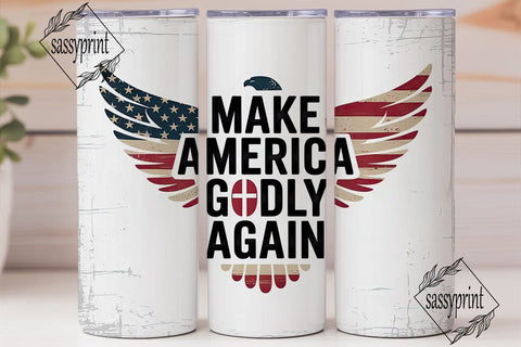 Make America Godly 20oz Tumbler Wrap Sublimation sassyprint 