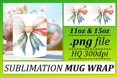 make every sip special! , Artistic mug wraps, Bow Sublimation afrosvg 